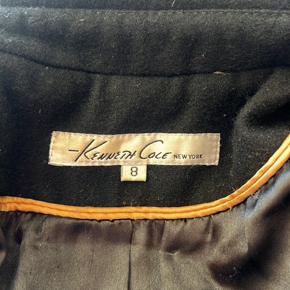 Waisted pea coat with pleated skirt - Picture 12 of 16